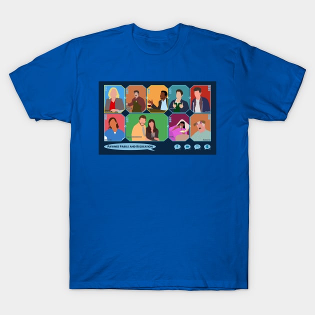 Parks and Rec Virtual Hangout T-Shirt by doctorheadly